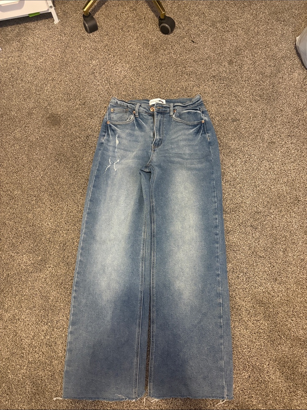 Fashion Nova Women's High-Rise Wide Leg Jeans - Light Blue